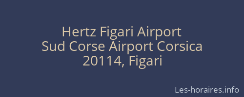 Hertz Figari Airport