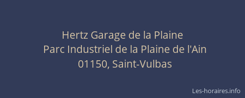 Hertz Garage de la Plaine