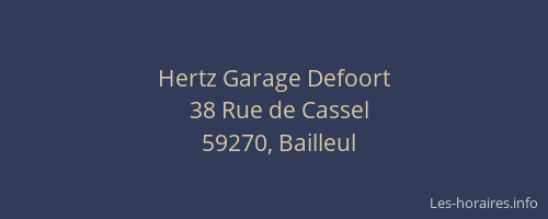 Hertz Garage Defoort