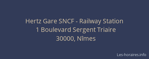 Hertz Gare SNCF - Railway Station