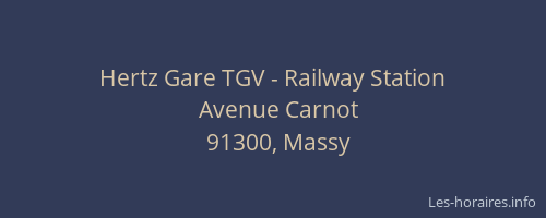 Hertz Gare TGV - Railway Station