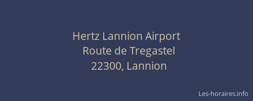 Hertz Lannion Airport