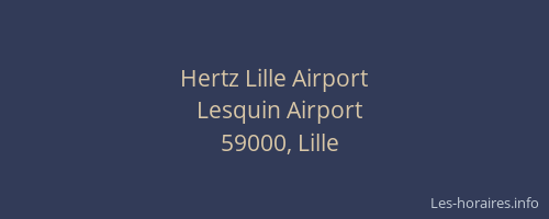 Hertz Lille Airport
