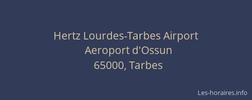 Hertz Lourdes-Tarbes Airport