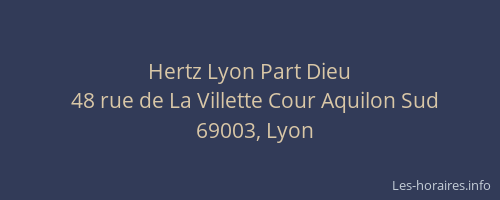 Hertz Lyon Part Dieu