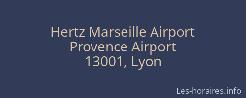 Hertz Marseille Airport