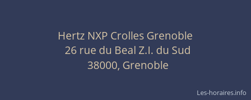 Hertz NXP Crolles Grenoble