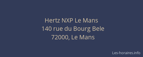 Hertz NXP Le Mans