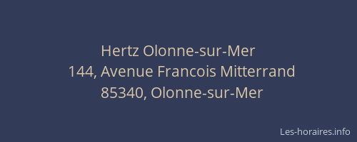Hertz Olonne-sur-Mer
