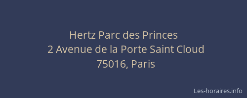Hertz Parc des Princes