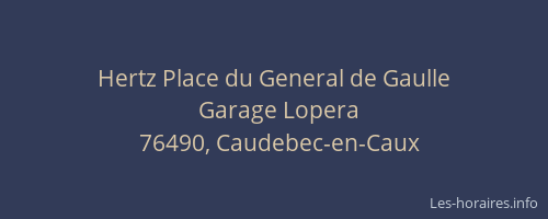 Hertz Place du General de Gaulle