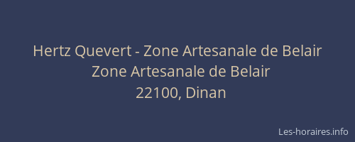 Hertz Quevert - Zone Artesanale de Belair