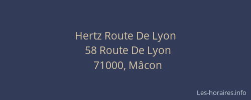 Hertz Route De Lyon