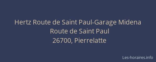 Hertz Route de Saint Paul-Garage Midena