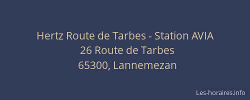 Hertz Route de Tarbes - Station AVIA