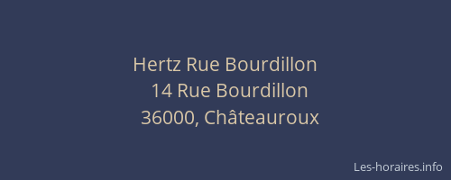 Hertz Rue Bourdillon