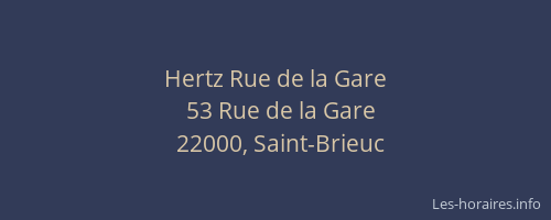 Hertz Rue de la Gare