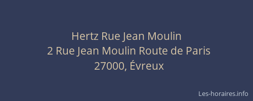 Hertz Rue Jean Moulin