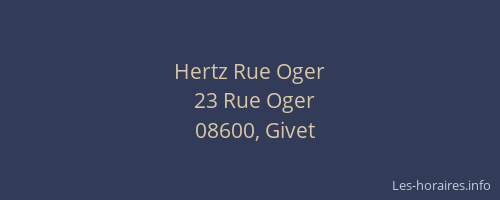 Hertz Rue Oger