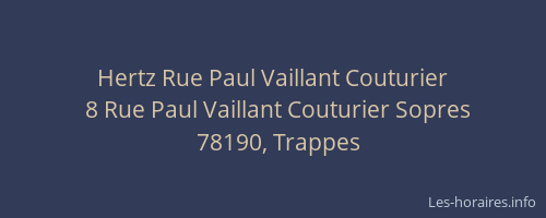 Hertz Rue Paul Vaillant Couturier