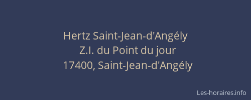 Hertz Saint-Jean-d'Ang&eacute;ly