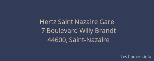 Hertz Saint Nazaire Gare