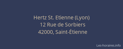 Hertz St. Etienne (Lyon)