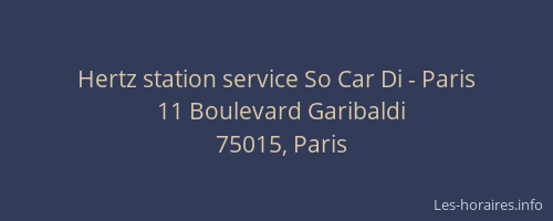 Hertz station service So Car Di - Paris
