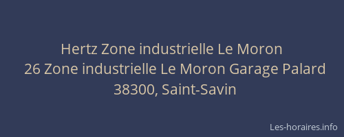Hertz Zone industrielle Le Moron