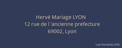 Hervé Mariage LYON
