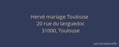 Hervé mariage Toulouse