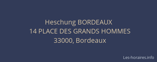 Heschung BORDEAUX