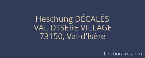 Heschung DÉCALÉS