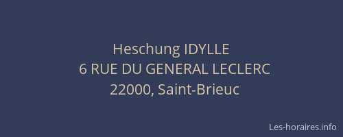 Heschung IDYLLE