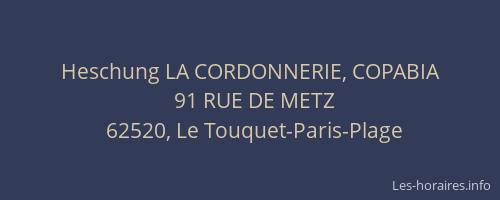 Heschung LA CORDONNERIE, COPABIA