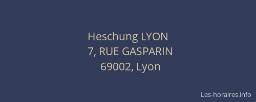 Heschung LYON