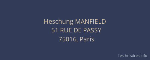 Heschung MANFIELD