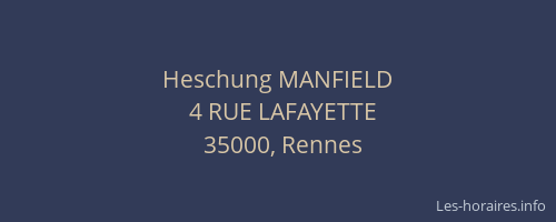 Heschung MANFIELD