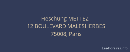 Heschung METTEZ