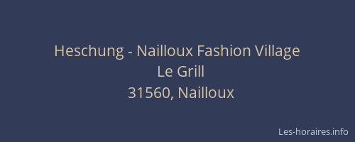 Heschung - Nailloux Fashion Village