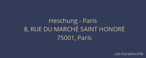 Heschung - Paris