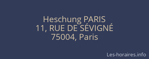 Heschung PARIS