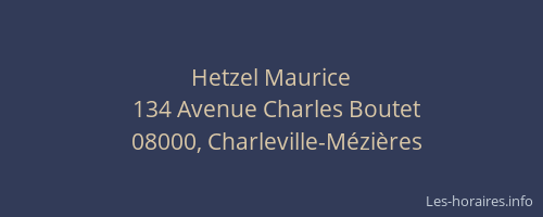 Hetzel Maurice