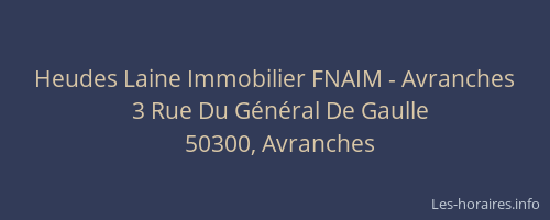 Heudes Laine Immobilier FNAIM - Avranches
