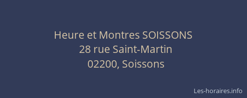 Heure et Montres SOISSONS