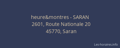 heure&montres - SARAN