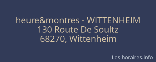 heure&montres - WITTENHEIM