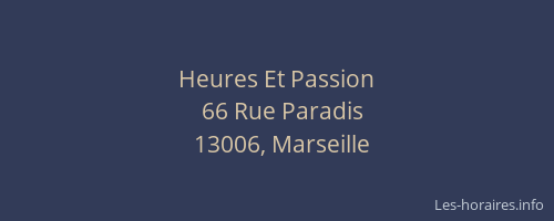 Heures Et Passion