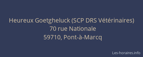 Heureux Goetgheluck (SCP DRS Vétérinaires)