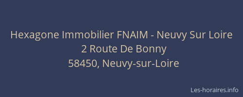 Hexagone Immobilier FNAIM - Neuvy Sur Loire